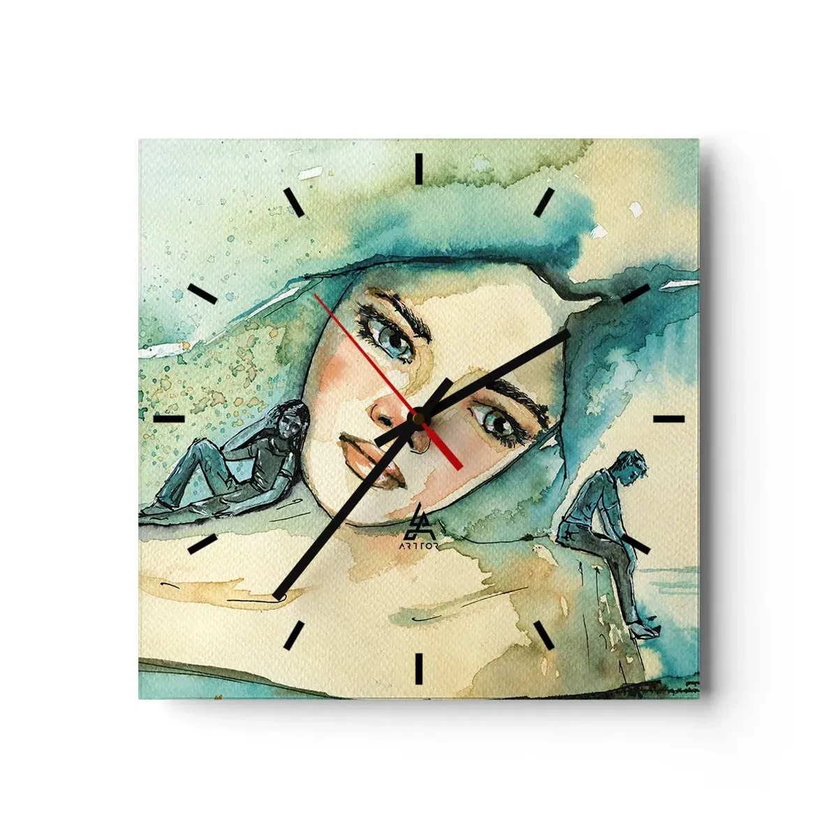 Wandklok - Klok - Ben ik blauw? - 30x30 cm