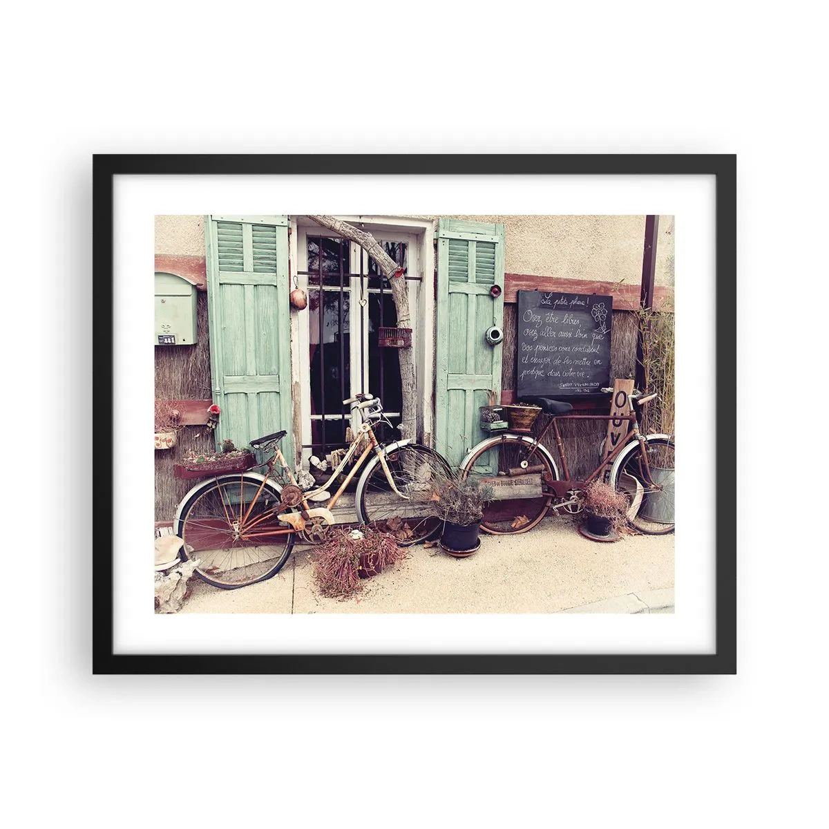 Poster in een zwarte lijst - Lang leve de provincie - 50x40 cm