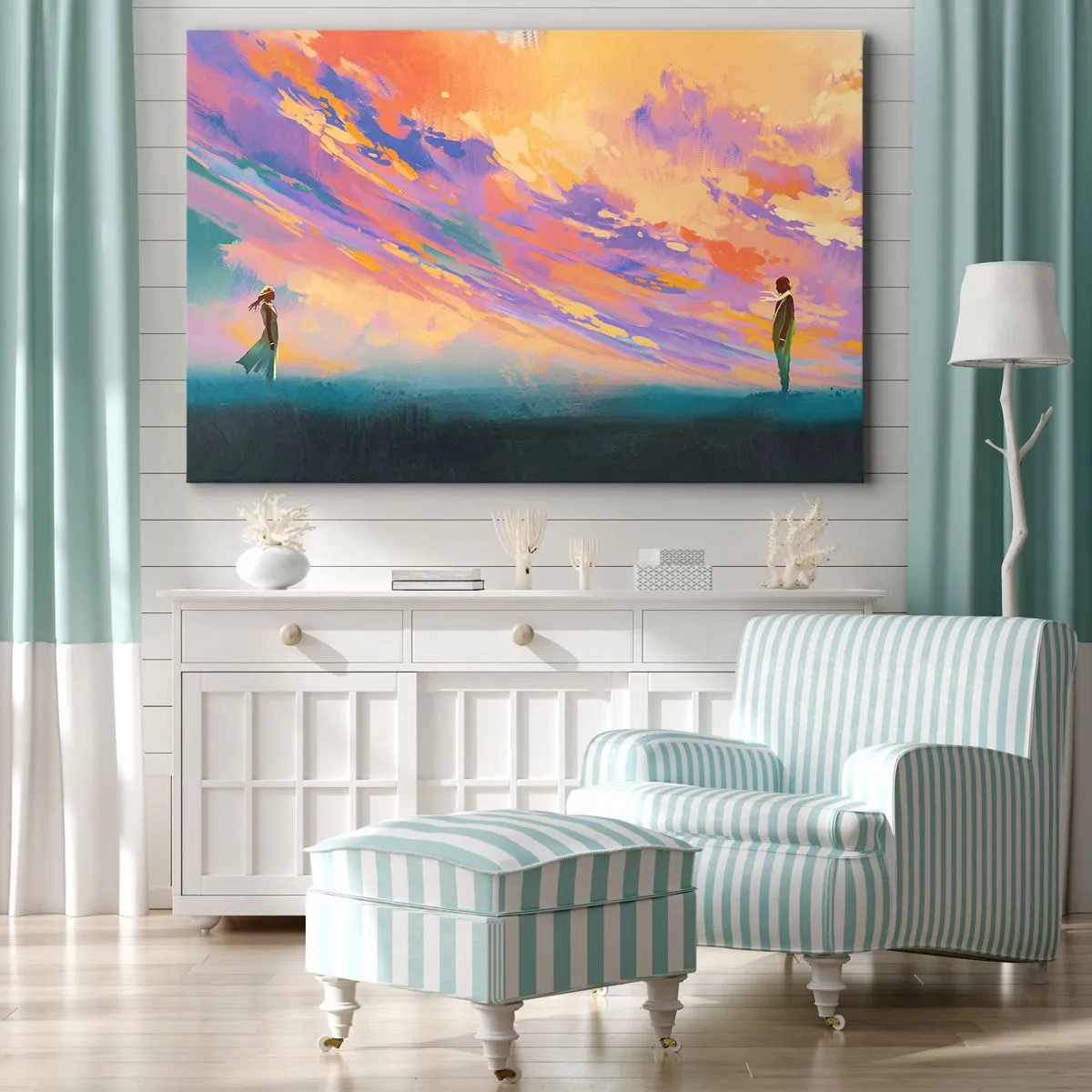 Schilderen op canvas - Aantrekkingskracht - 120x80 cm