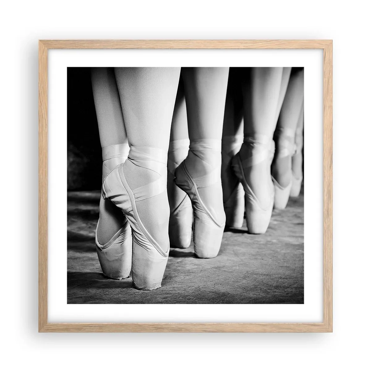 Een poster in een licht eiken lijst - Samen, lichtjes - 50x50 cm