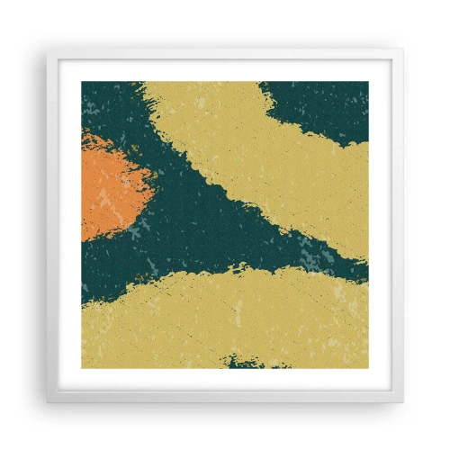 Poster in een witte lijst - Abstractie – langzame beweging - 50x50 cm