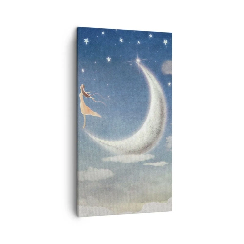 Schilderen op canvas - Blauwe verleidster - 45x80 cm