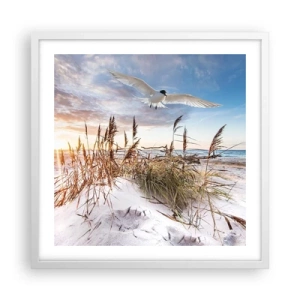 Poster in een witte lijst - Wind uit zee - 50x50 cm