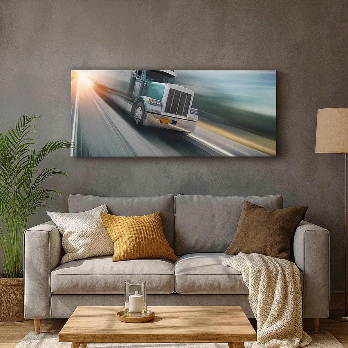 Schilderen op canvas - De Amerikaanse reus in haast - 30x30 cm