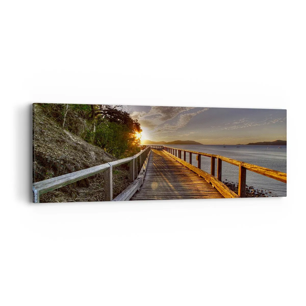 Schilderen op canvas - Ga, blijf naar de zon gaan - 90x30 cm