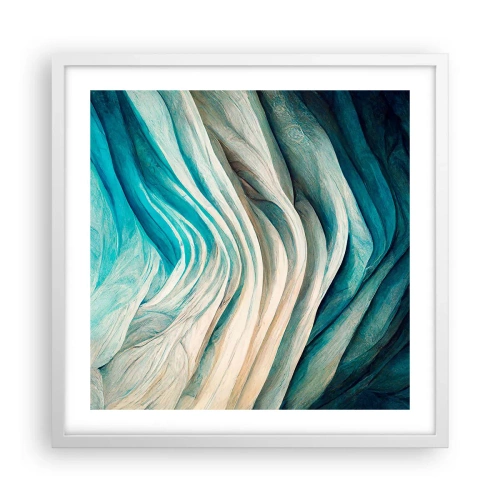 Poster in een witte lijst - Blauwe onverzadigbaarheid - 50x50 cm