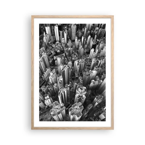 Een poster in een licht eiken lijst - Nog steeds hoger en hoger - 50x70 cm