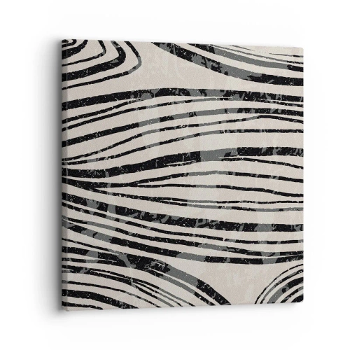 Schilderen op canvas - Lijnoverstromingsvlakte - 30x30 cm