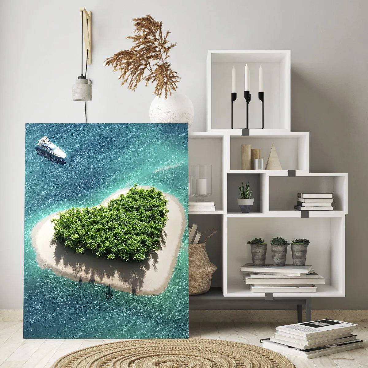 Schilderen op glas - Ik hou van de zomer - 50x70 cm