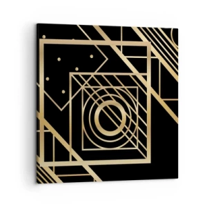 Schilderen op canvas - Gouden geometrie - 50x50 cm