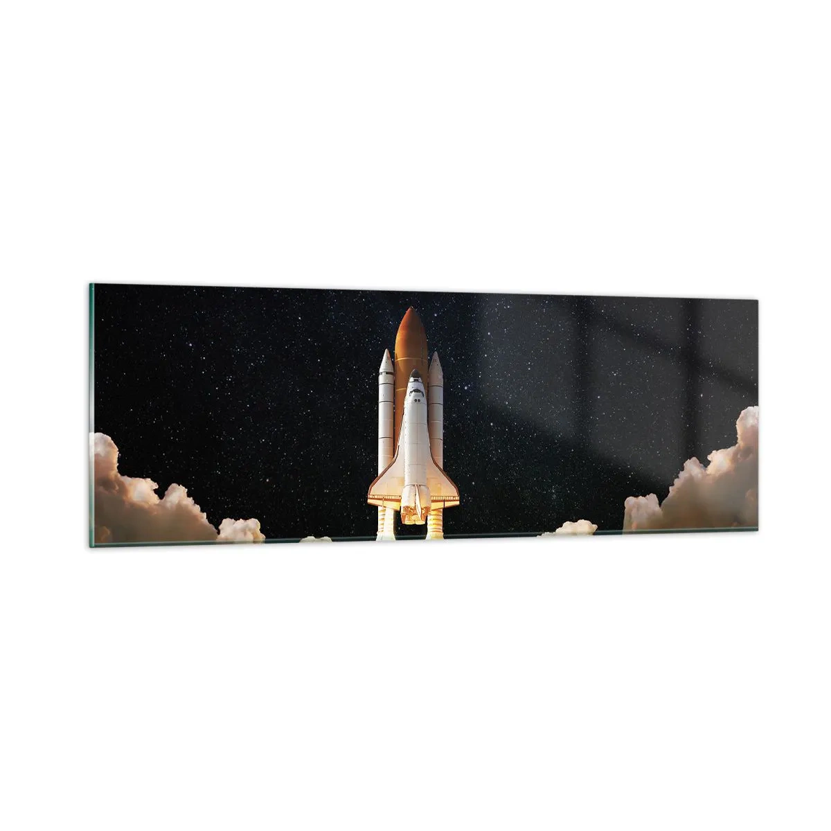 Schilderen op glas - Advertentie astra! - 90x30 cm