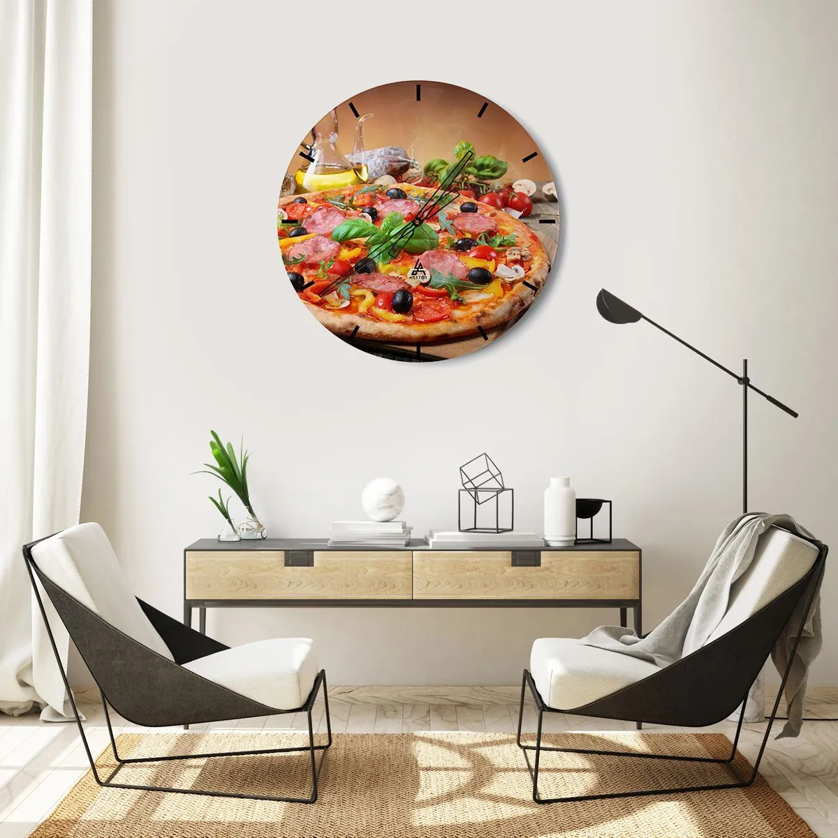 Wandklok - Klok - Met echte Italiaanse smaak - 30x30 cm