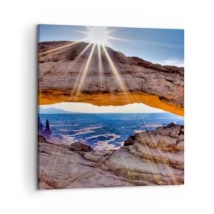 Schilderen op canvas - Door de rotspoort - 50x50 cm