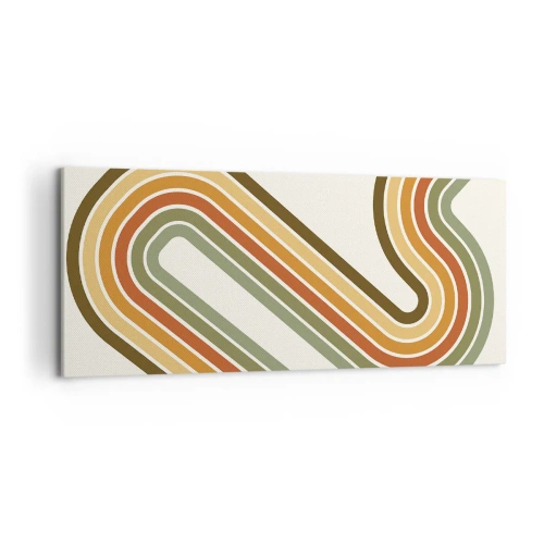 Schilderen op canvas - Zigzag naar het doel - 120x50 cm