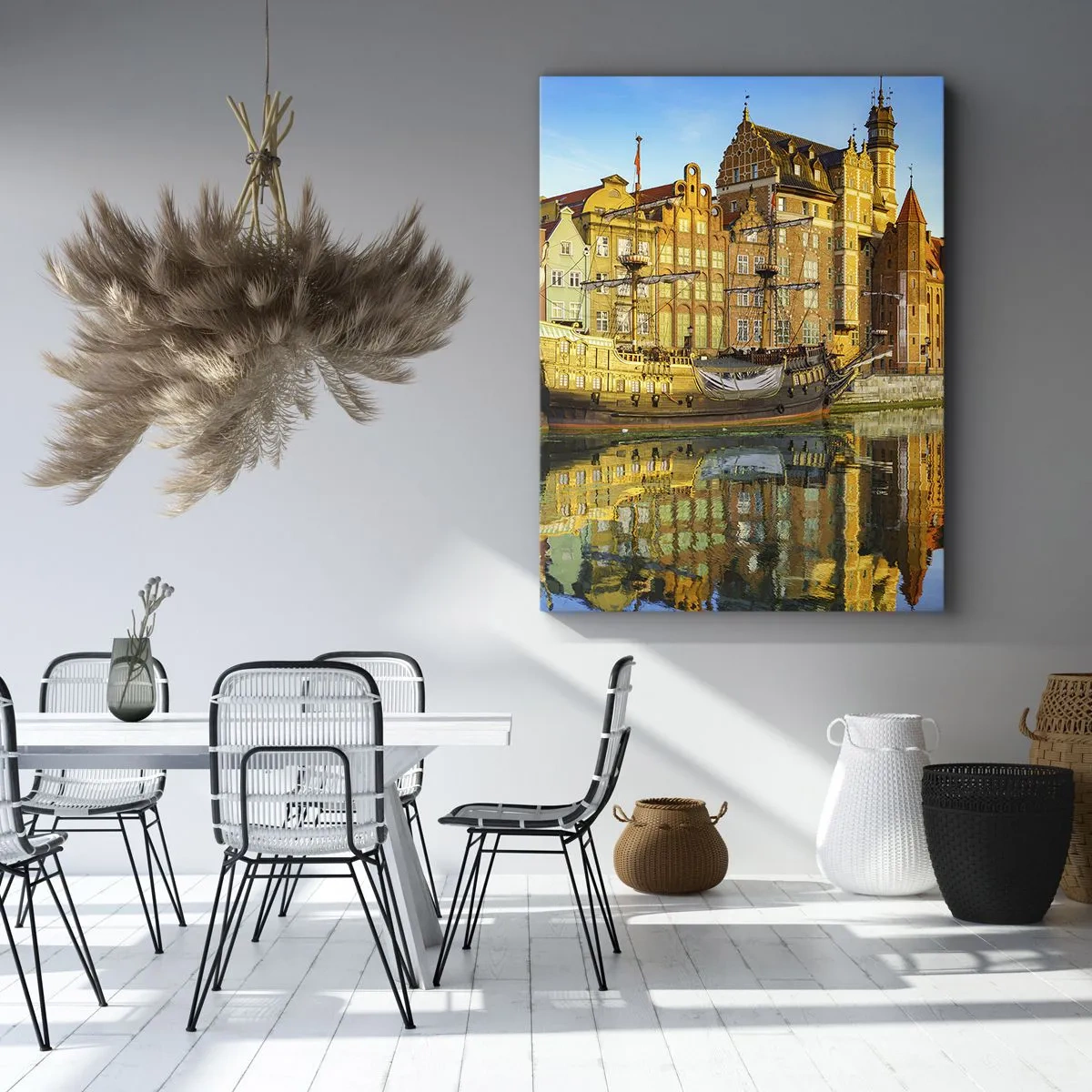 Schilderen op canvas - Een spiegelbeeld van het verleden - 45x80 cm