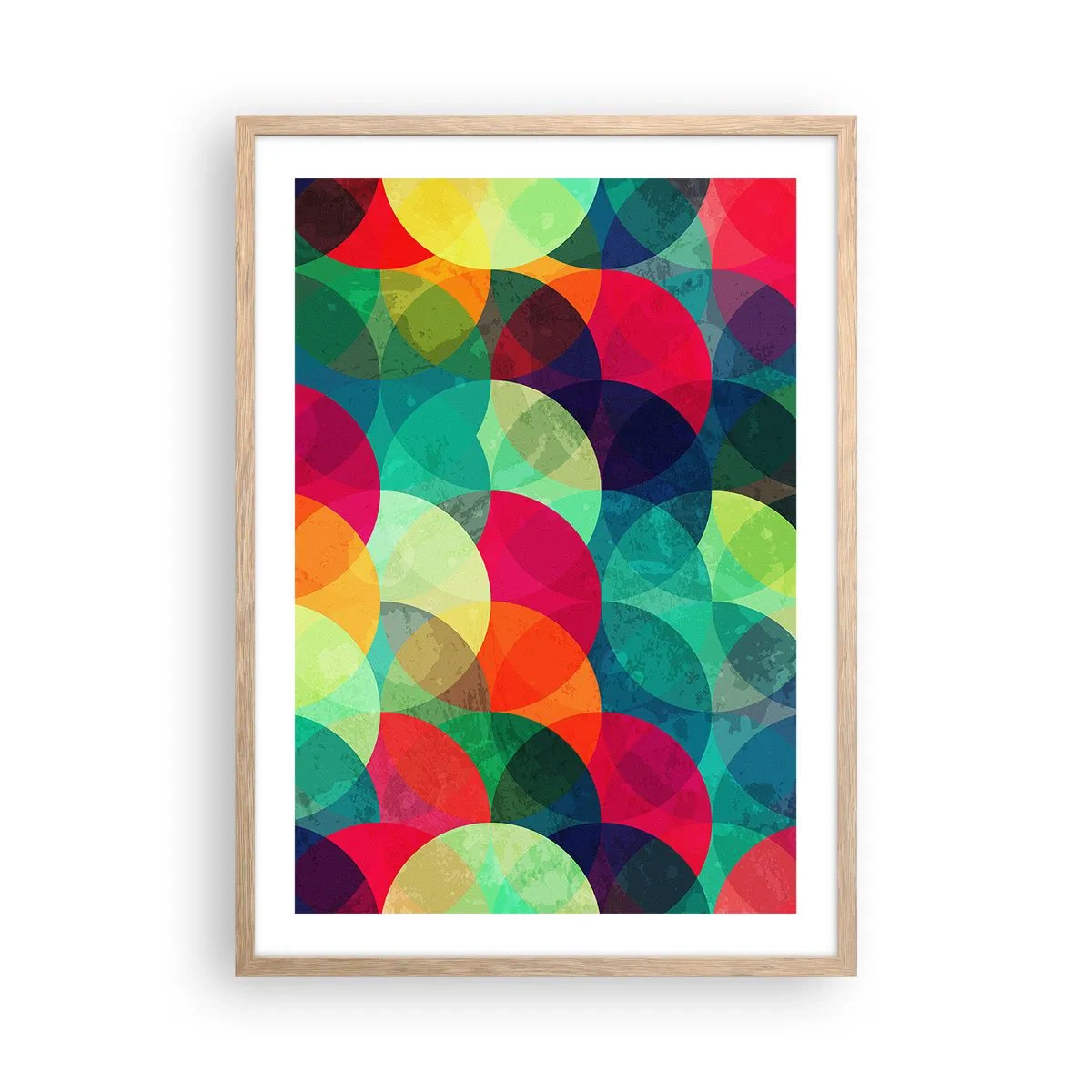 Een poster in een licht eiken lijst - Beklimming naar de regenboog - 50x70 cm