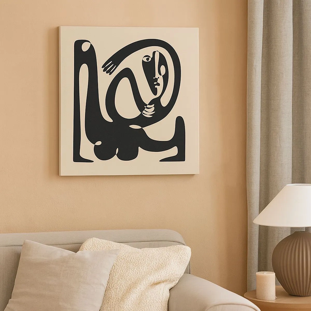 Schilderen op canvas - Bijna Picasso - 30x30 cm