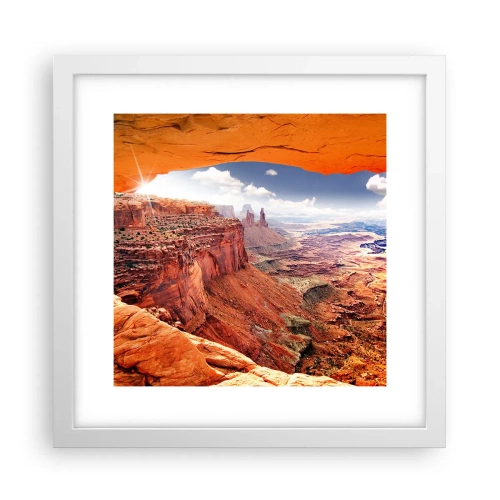 Poster in een witte lijst - Door de natuur zelf gebeeldhouwd - 30x30 cm