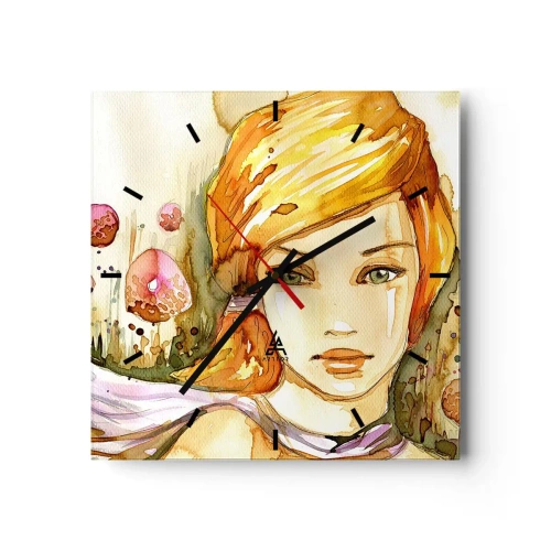 Wandklok - Klok - Een smaragdgroene look die woede kalmeert - 40x40 cm