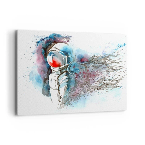 Schilderen op canvas - Alleen met de kosmos - 120x80 cm