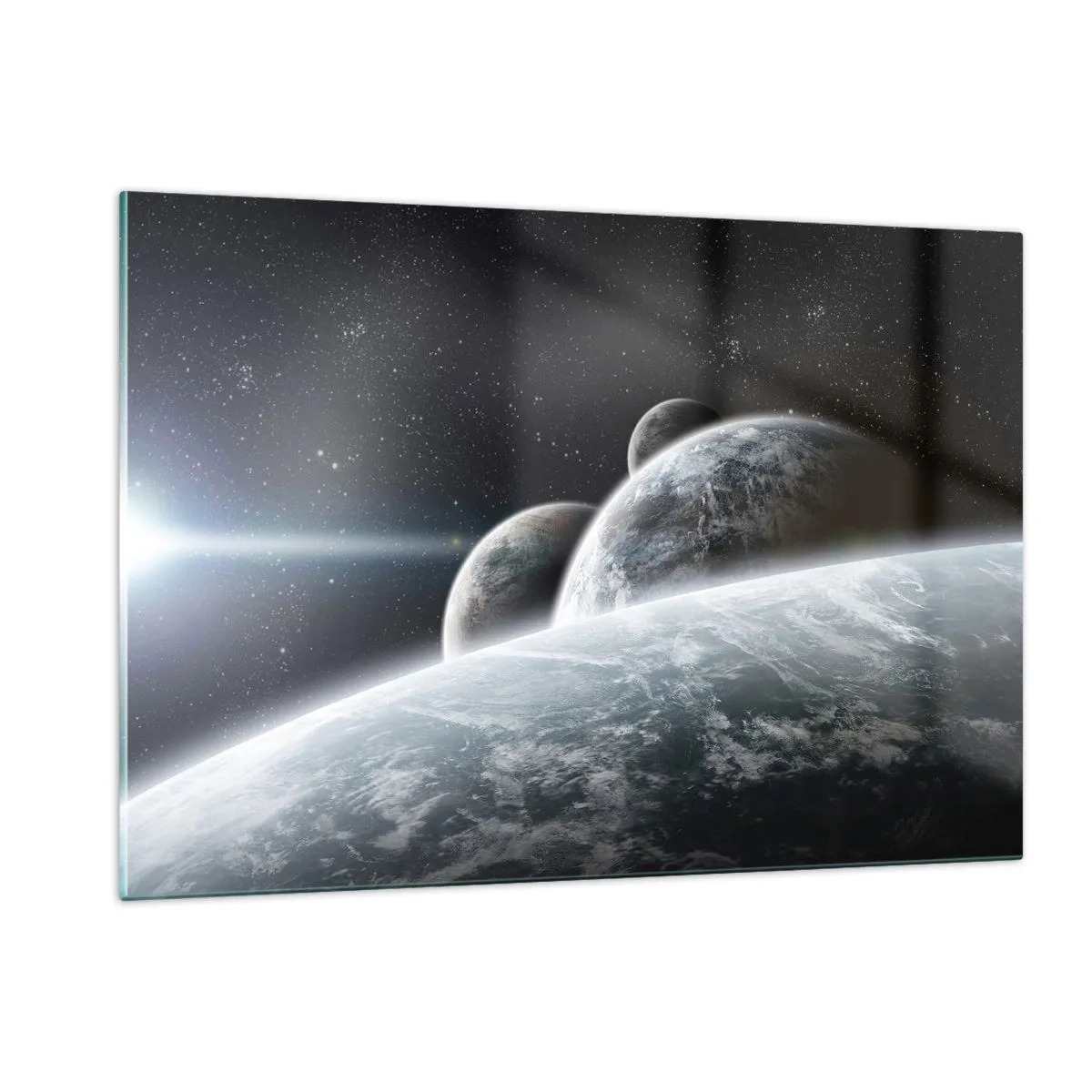 Schilderen op glas - Kosmische muziek van de sferen - 120x80 cm