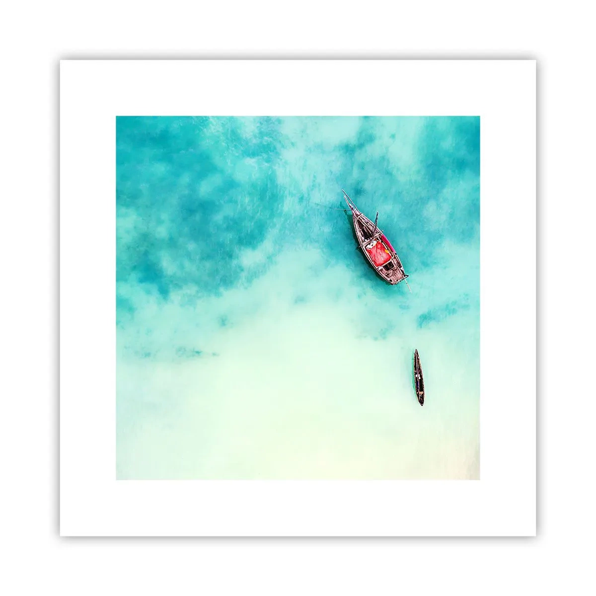 Poster - Want op de stranden van Zanzibar, wanneer het teveel aan water ... - 30x30 cm