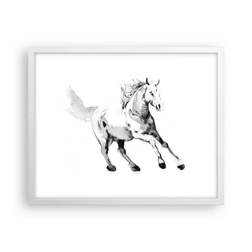 Poster in een witte lijst - Ongetemde ziel - 50x40 cm