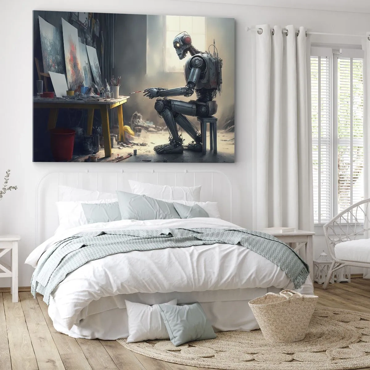 Schilderen op canvas - De scheppingsdaad - 100x70 cm
