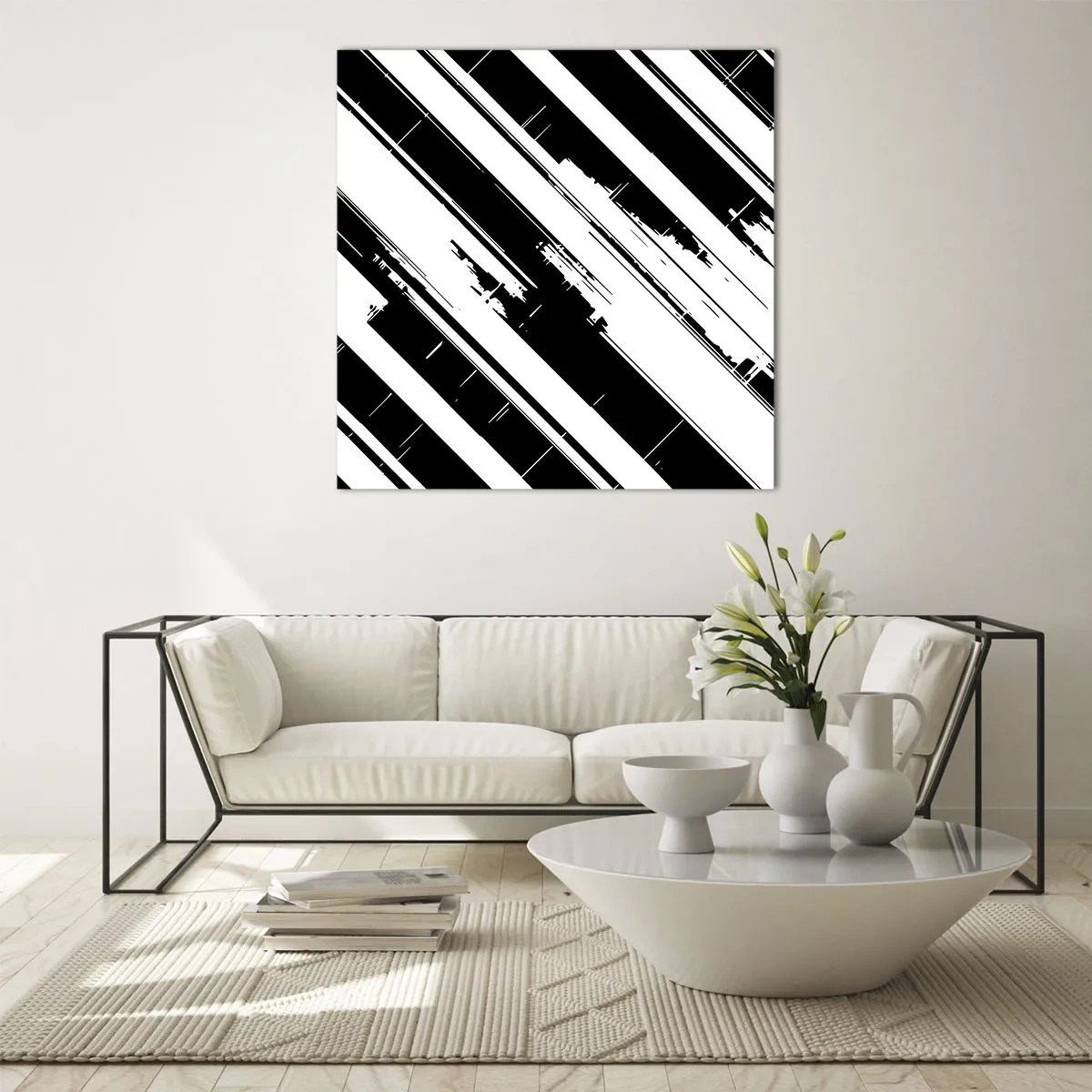 Schilderen op glas - Een intense en dynamische compositie - 60x60 cm