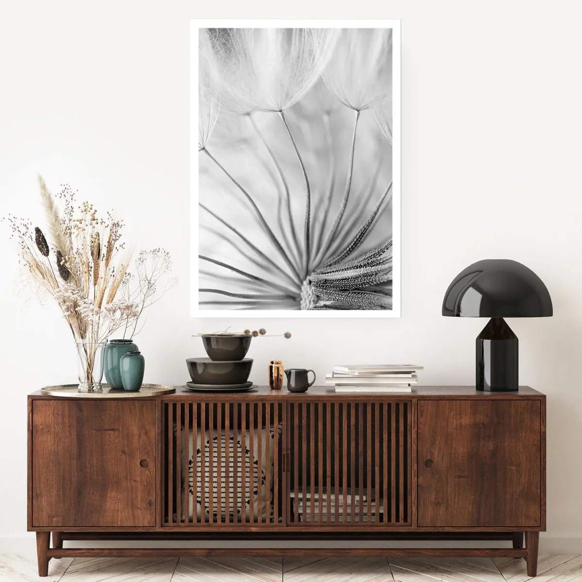 Poster - Paardebloemen, vliegers - 50x70 cm
