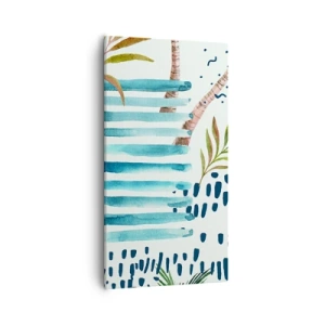 Schilderen op canvas - Vakantie onder palmbomen - 55x100 cm