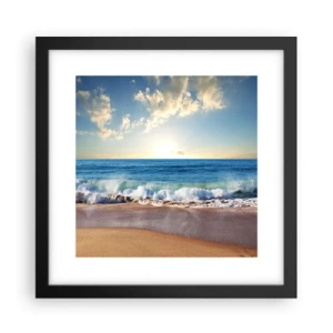 Poster in een zwarte lijst - Beweging en stilte tegelijk - 30x30 cm