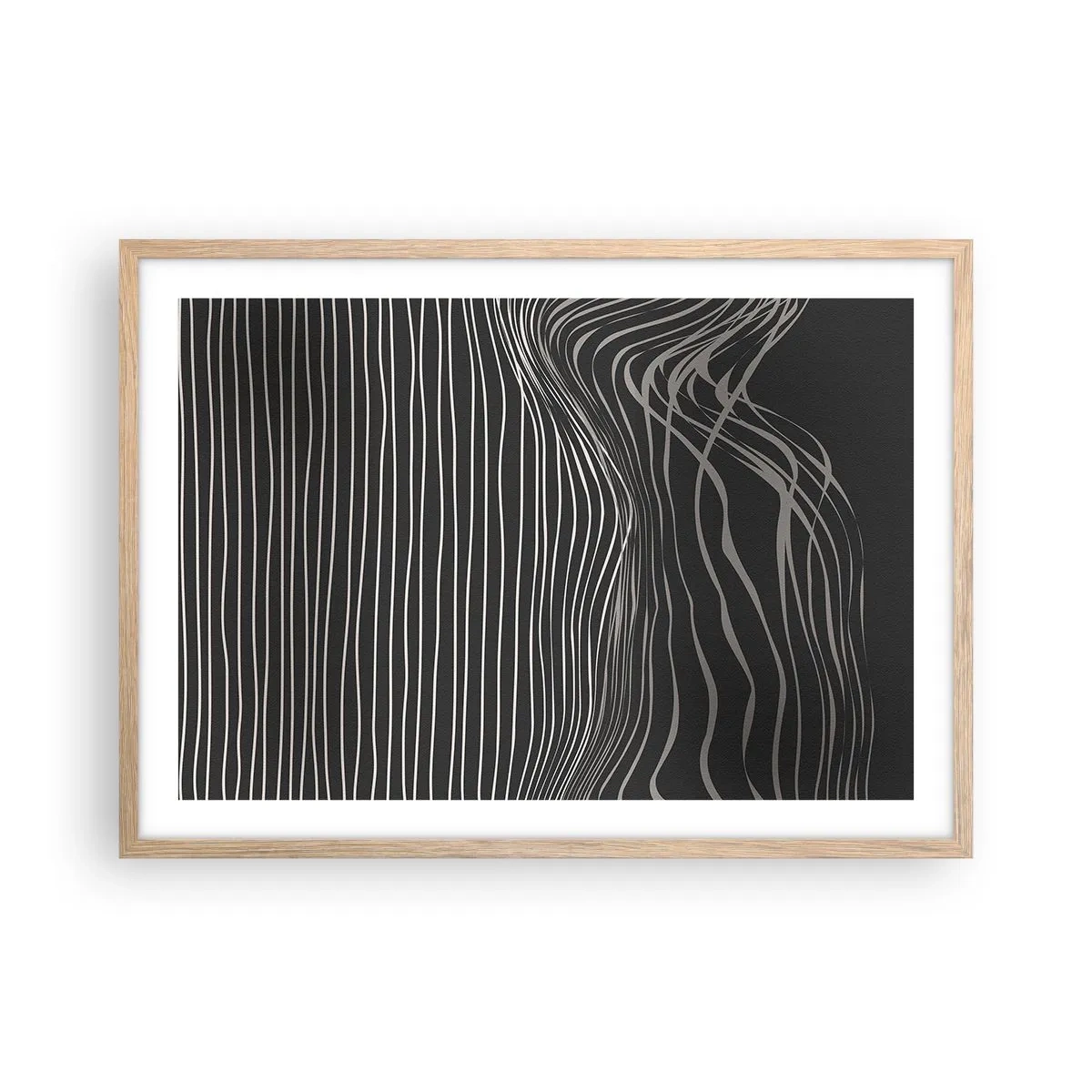 Een poster in een licht eiken lijst - Ritme en accent - 70x50 cm