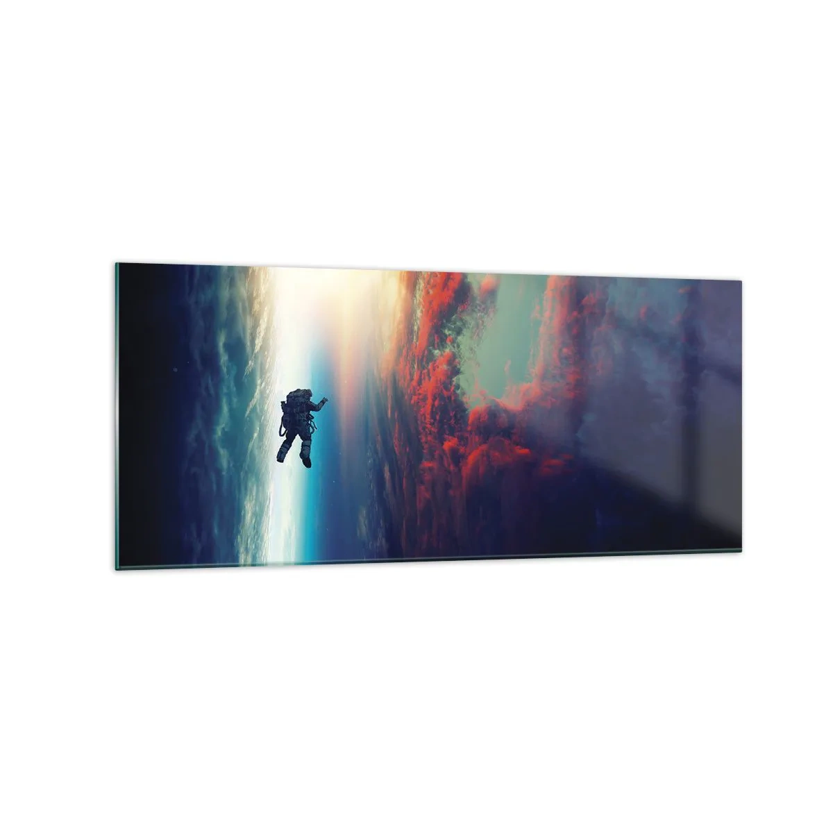 Schilderen op glas - Ga het universum tegemoet - 120x50 cm