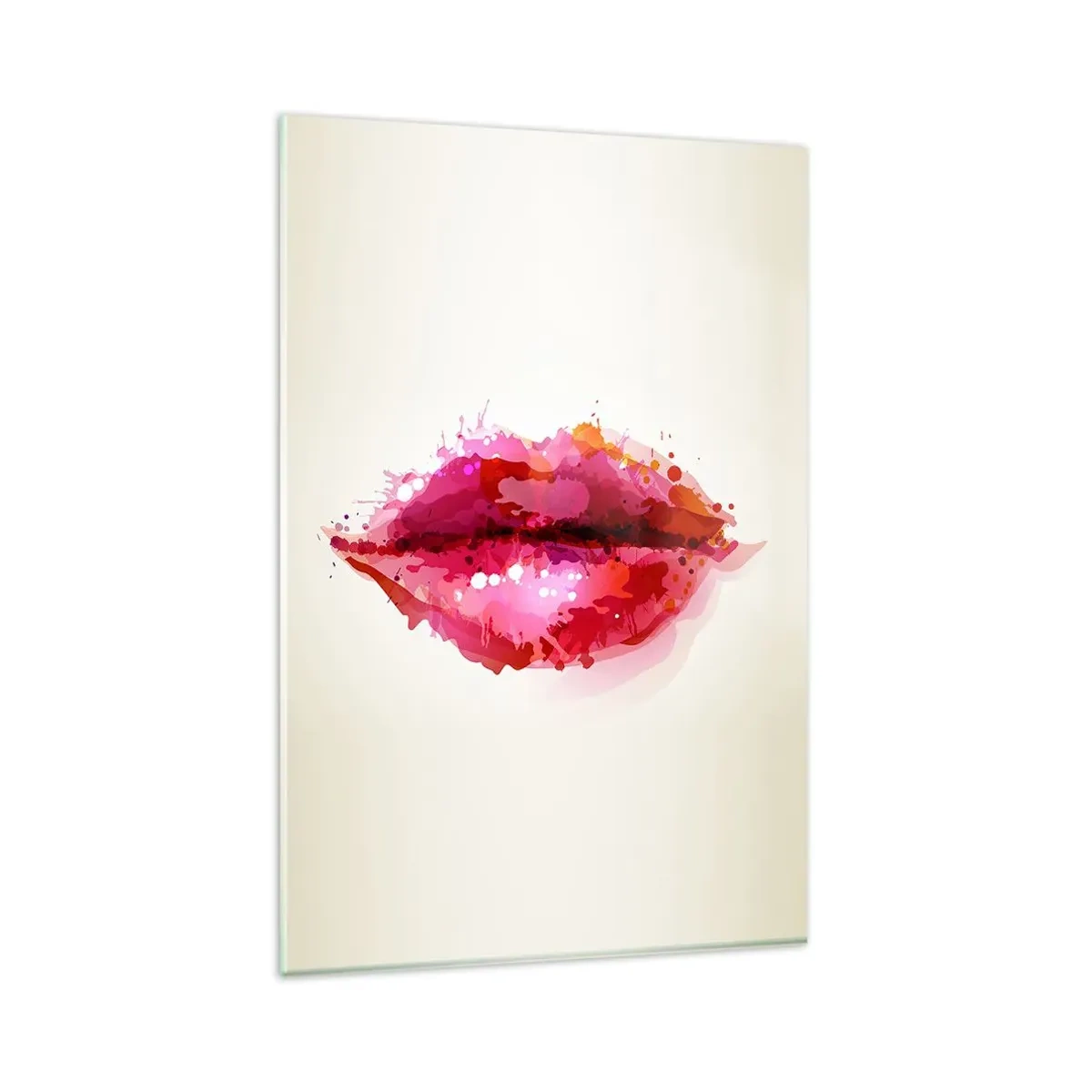 Schilderen op glas - Een roodachtige tint rood - 80x120 cm