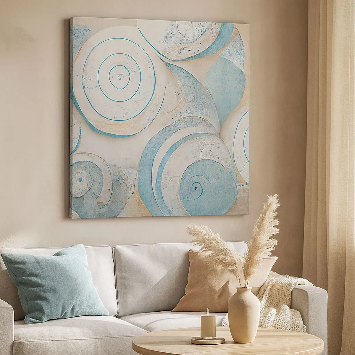 Schilderen op canvas - Wat zit er in de schelp? - 30x30 cm