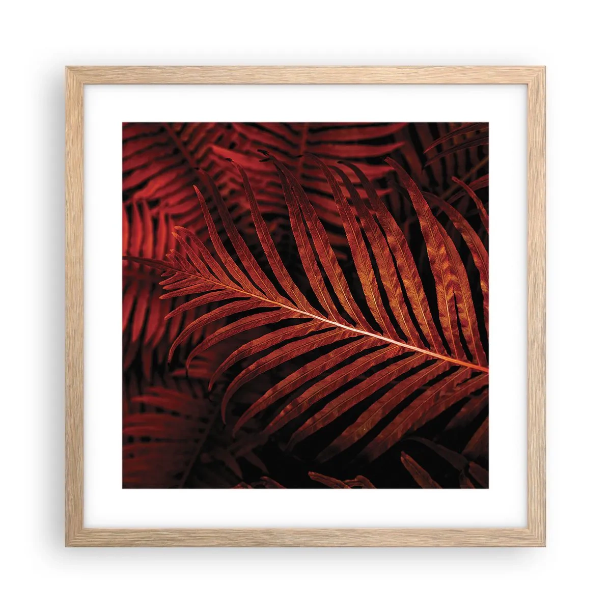 Een poster in een licht eiken lijst - De hitte van het leven - 40x40 cm