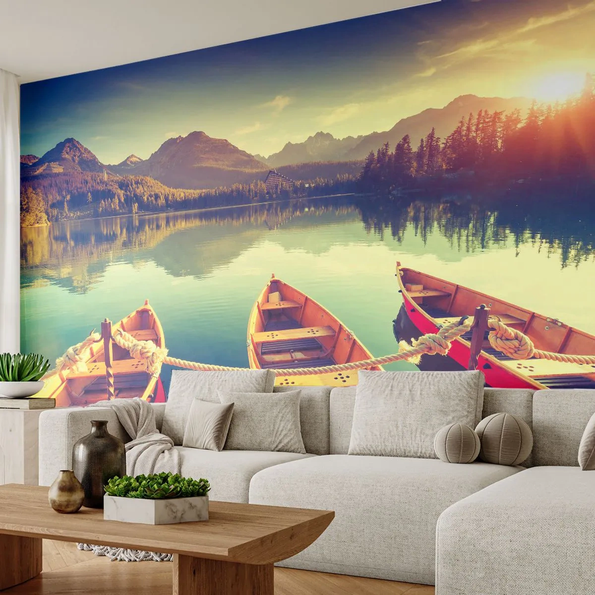 Fotobehang Premium Sand - Leef volgens haar wetten - Landschap, Bergen, Meer - 100x70 cm
