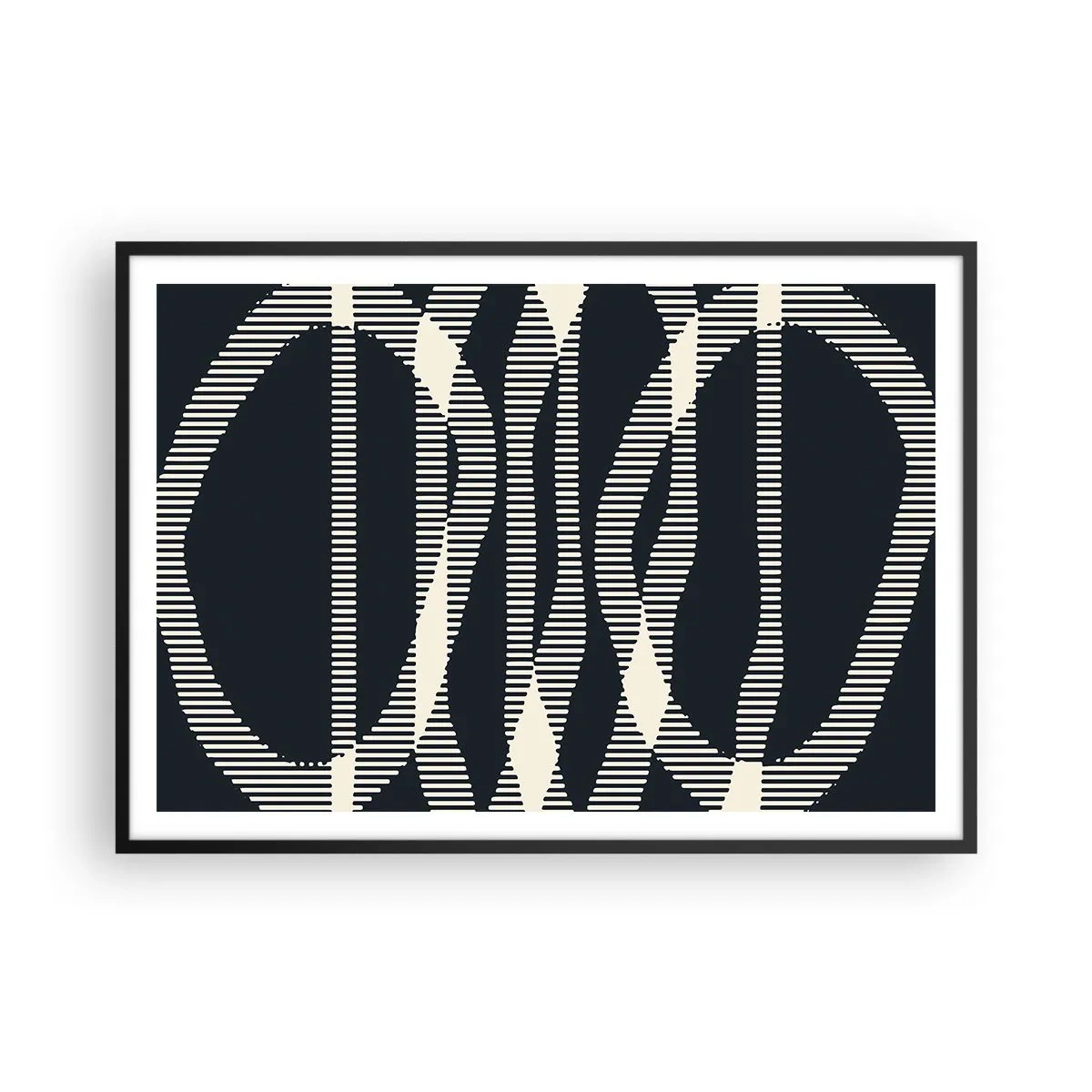 Poster in een zwarte lijst - Een poging om de duisternis te doorbreken - 100x70 cm