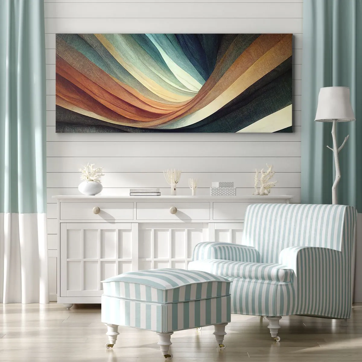 Schilderen op canvas - Geweven uit kleuren - 100x40 cm