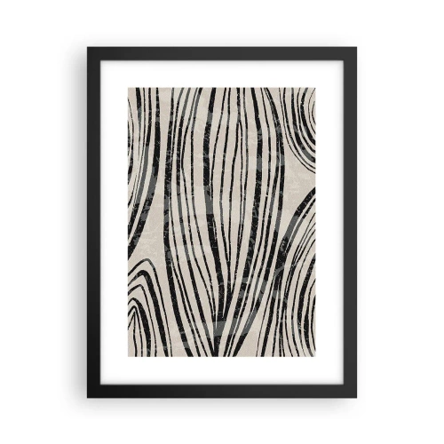 Poster in een zwarte lijst - Lijnoverstromingsvlakte - 30x40 cm