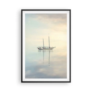 Poster in een zwarte lijst - In een zee van stilte - 61x91 cm