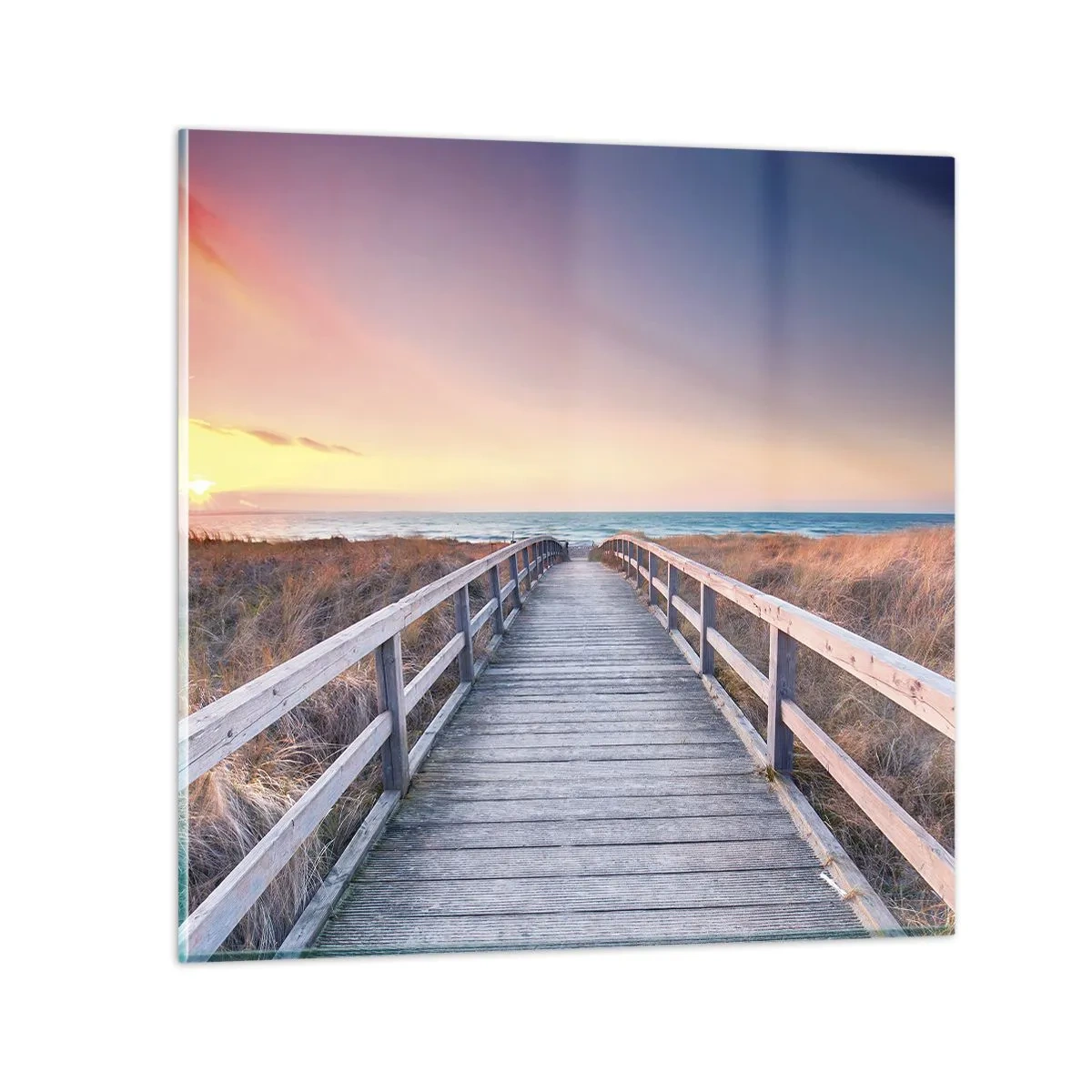 Schilderen op glas - Baltische avond aurora - 50x50 cm