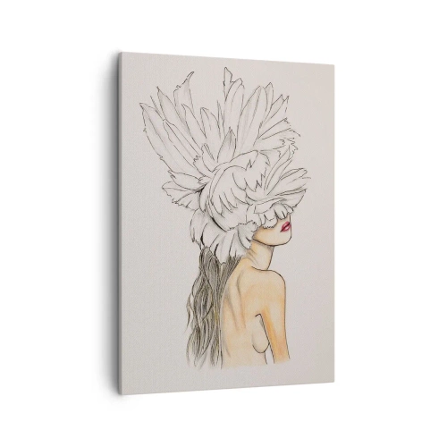 Schilderen op canvas - gekroonde schoonheid - 50x70 cm