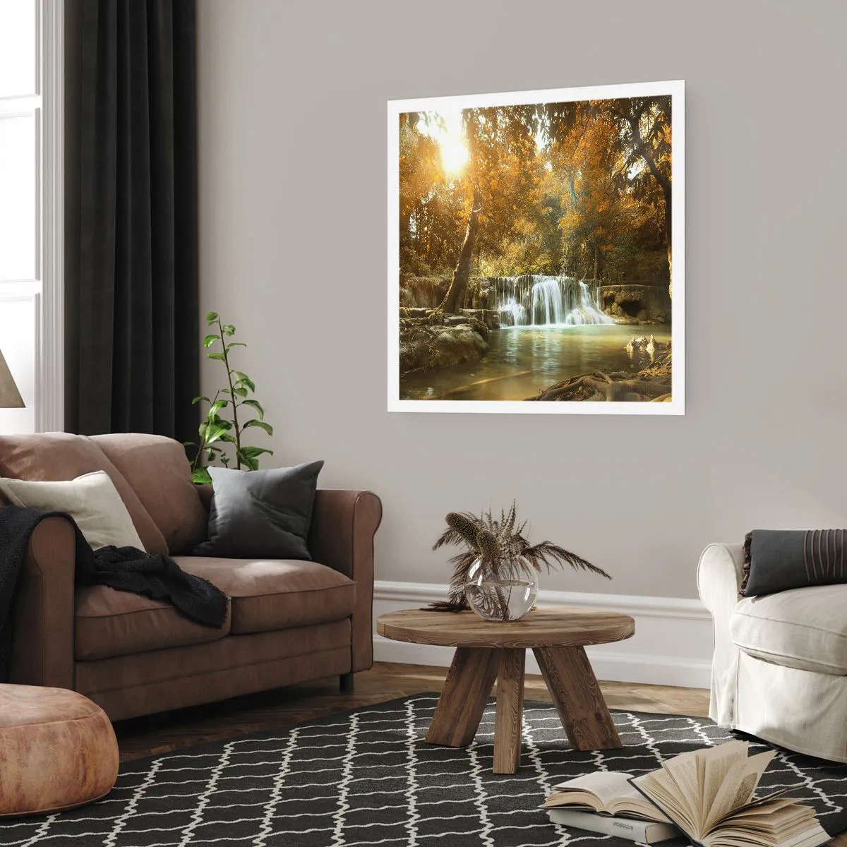 Poster - Park cascade - 40x40 cm