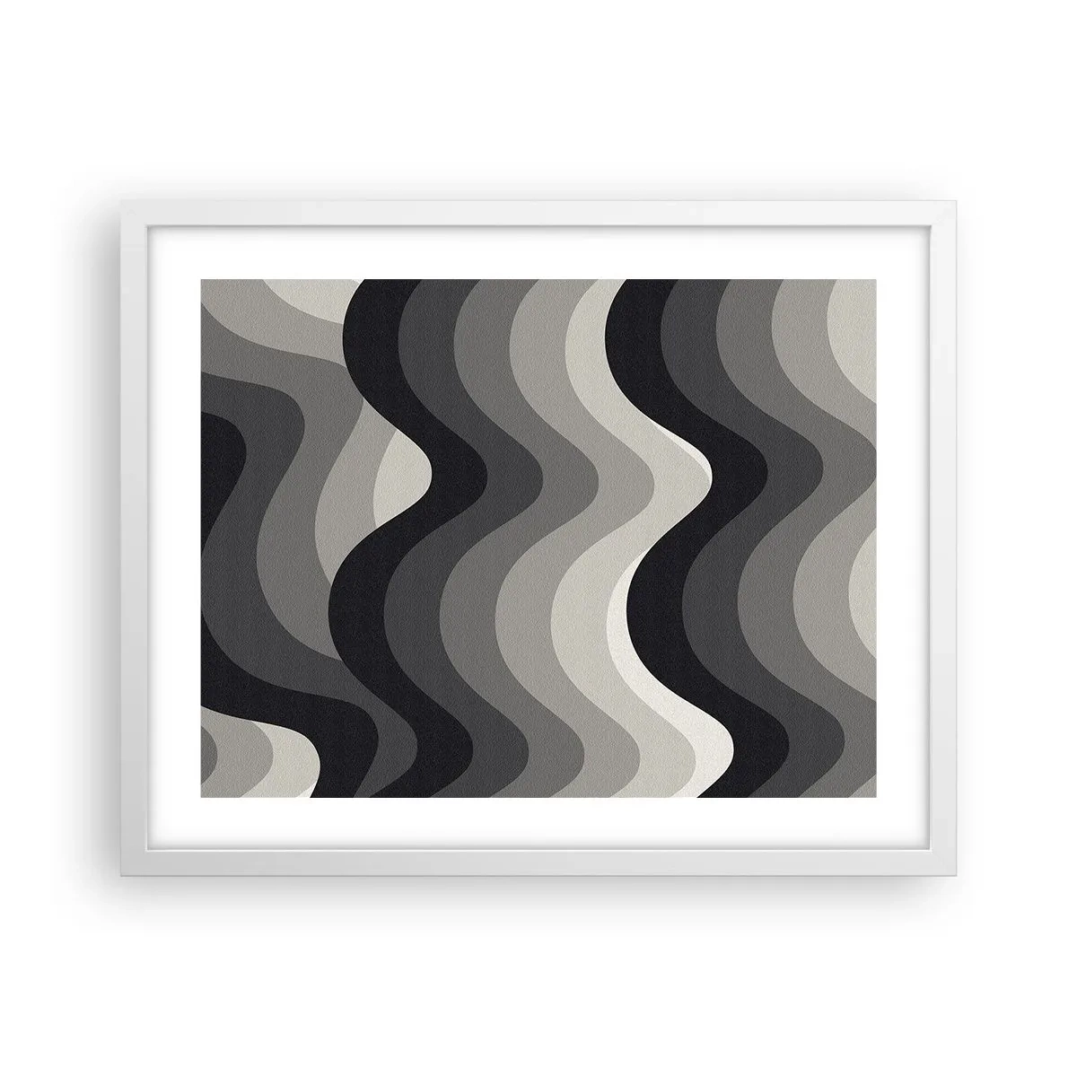 Poster in een witte lijst - Golf na golf - 50x40 cm