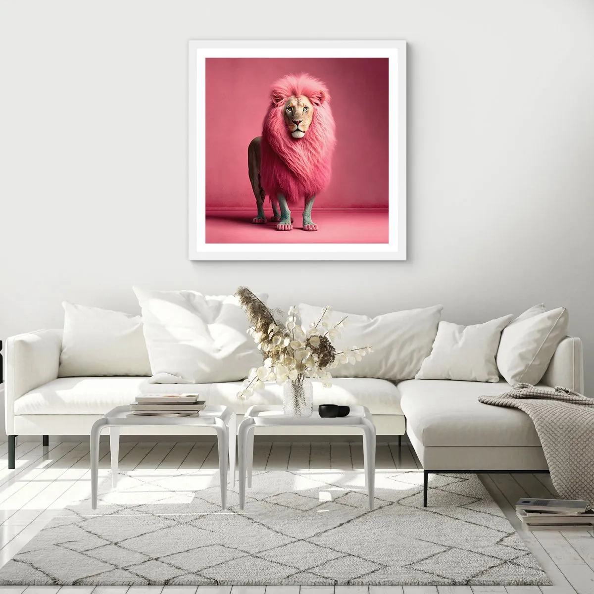 Poster in een witte lijst - En je bent niet meer bang - 50x50 cm