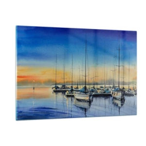 Schilderen op glas - Einde van een goede dag - 120x80 cm