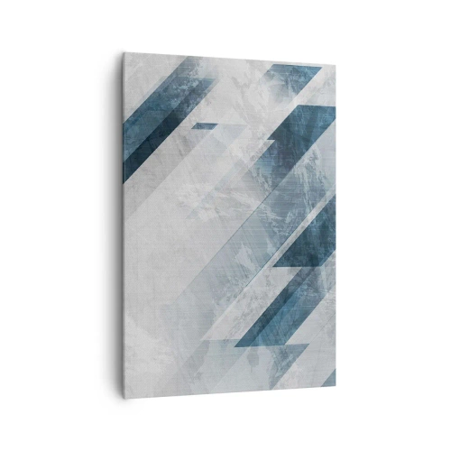 Schilderen op canvas - Ruimtelijke compositie - grijze beweging - 70x100 cm