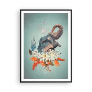 Poster in een zwarte lijst - Een gebrul van vreugde - 70x100 cm